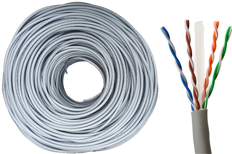 Kabel skrętka UTP CCA szara kat6