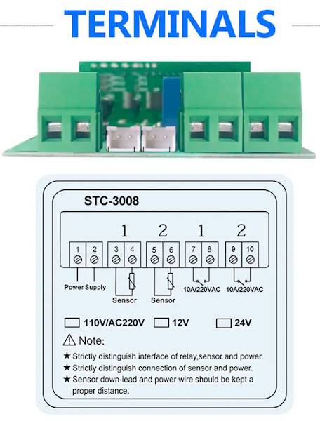 Termostat 230V STC-3008