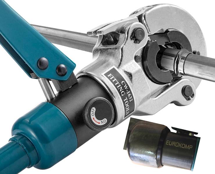 Zaciskarka hydrauliczna do rur 8 końcówek