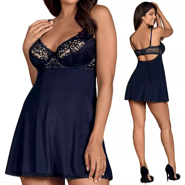 obsessive drimera babydoll&thong • rozmiar: S/M • kolor: granatowy