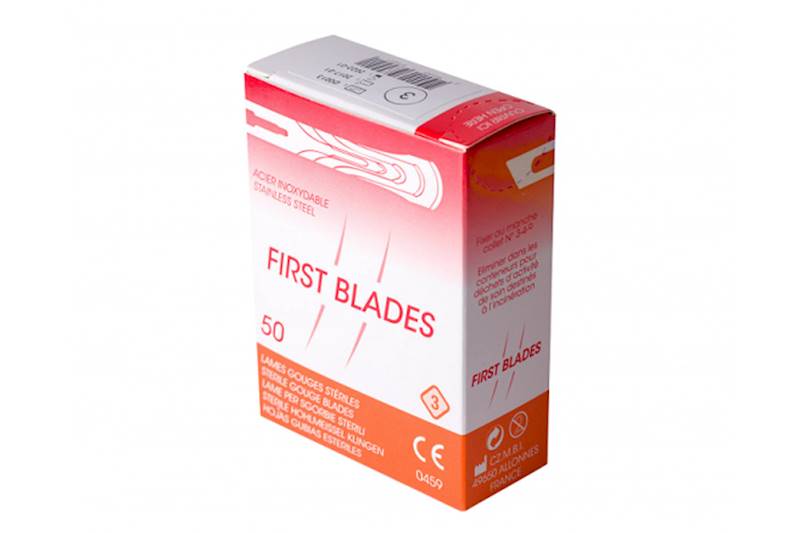 FIRST BLADES DŁUTKO PODOLOGICZNE nr.3  50szt.