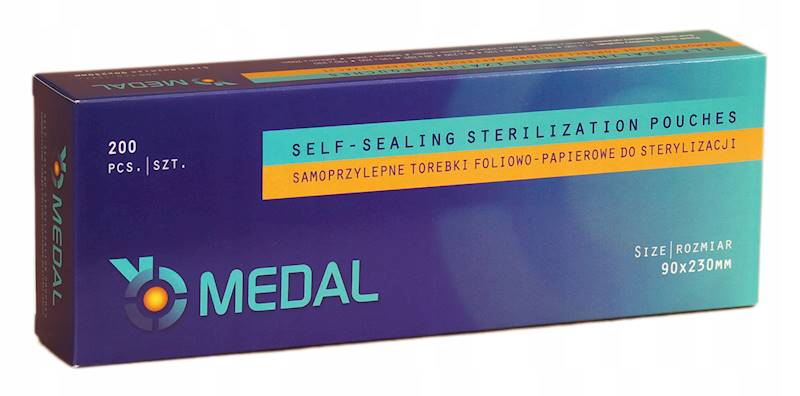 Torebki do sterylizacji 90x230mm 200szt.