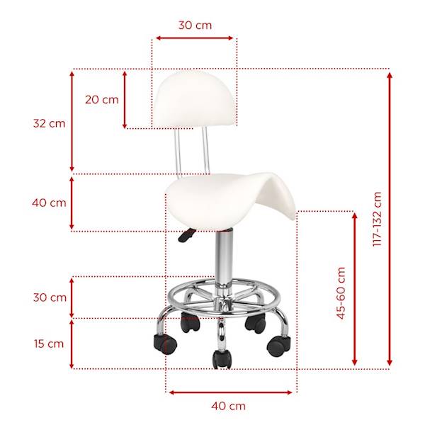 TABORET KOSMETYCZNY 6001 BIAŁY 118590