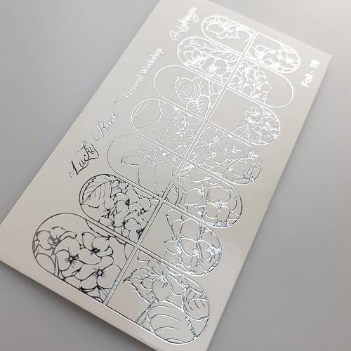 NAKLEJKI NA PAZNOKCIE FOIL SILVER-18