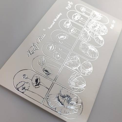 NAKLEJKI NA PAZNOKCIE FOIL SILVER-17