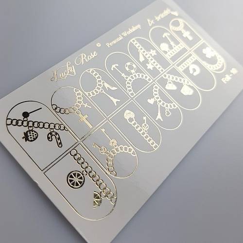NAKLEJKI NA PAZNOKCIE FOIL GOLD-10