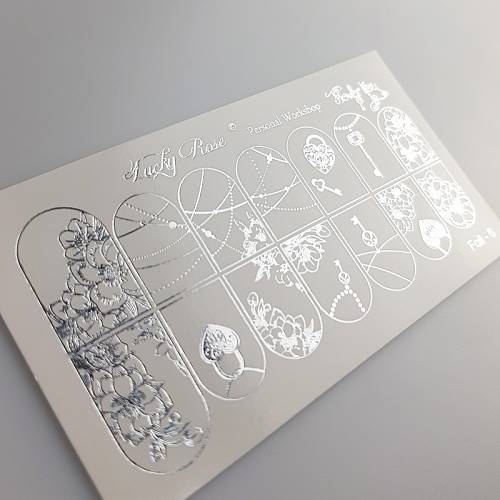 NAKLEJKI NA PAZNOKCIE FOIL SILVER-6