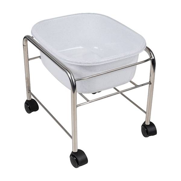 BRODZIK DO PEDICURE PROSTY Z KÓŁKAMI CHROM 131508