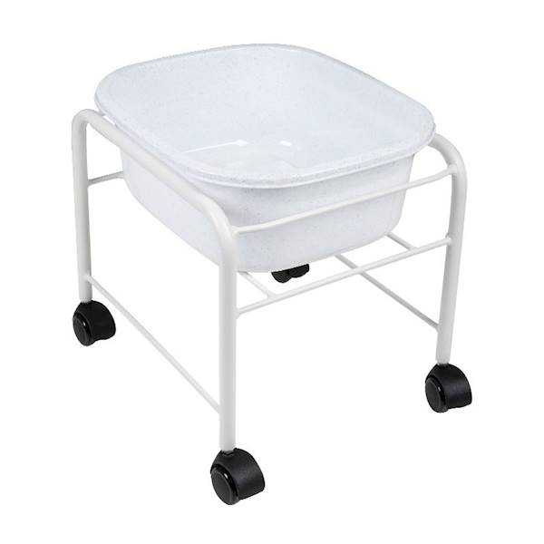 BRODZIK DO PEDICURE PROSTY Z KÓŁKAMI BIAŁY 131510