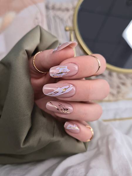 NAKLEJKI NA PAZNOKCIE FOIL COLOR GOLD-35