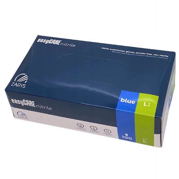 ZARYS Rękawice easyCARE nitrylowe bezpud. blue L
