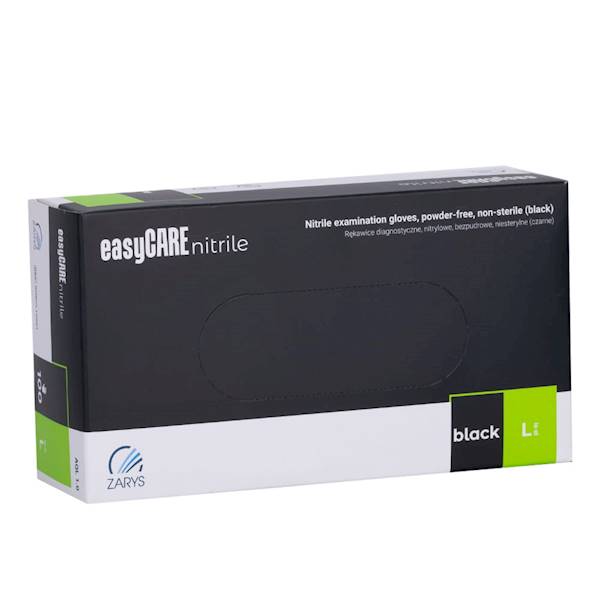 ZARYS Rękawice easyCARE nitrylowe bezpud. black L