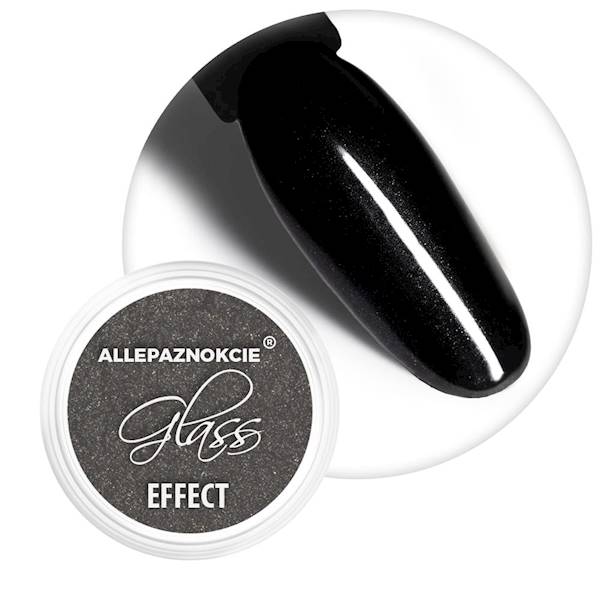 Pyłek do paznokci lustrzany GLASS EFFECT BLACK 12
