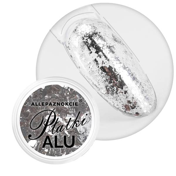 Pyłek do paznokci metaliczne PŁATKI ALU Nr 1