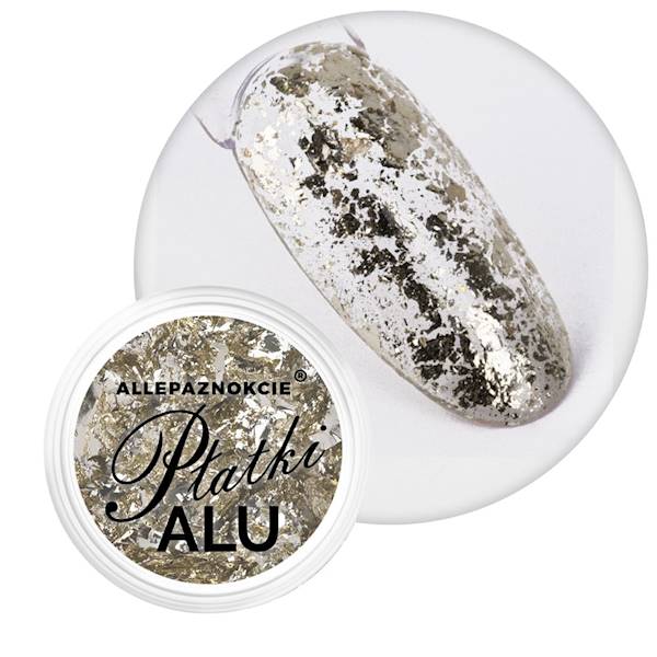 Pyłek do paznokci metaliczne PŁATKI ALU Nr 10