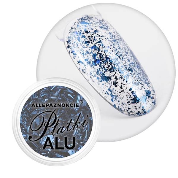 Pyłek do paznokci metaliczne PŁATKI ALU Nr 6