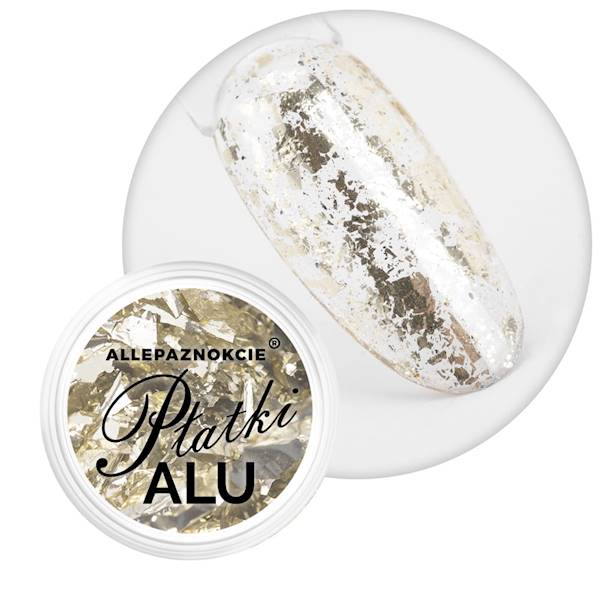 Pyłek do paznokci metaliczne PŁATKI ALU Nr 7