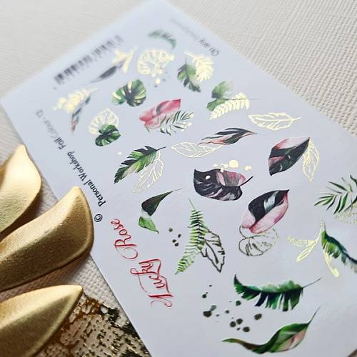 NAKLEJKI NA PAZNOKCIE SERIA FOIL COLOR GOLD-12