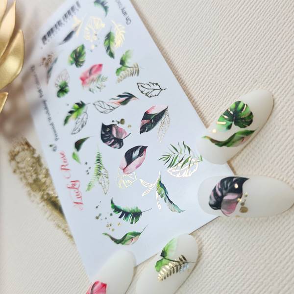 NAKLEJKI NA PAZNOKCIE SERIA FOIL COLOR GOLD-12