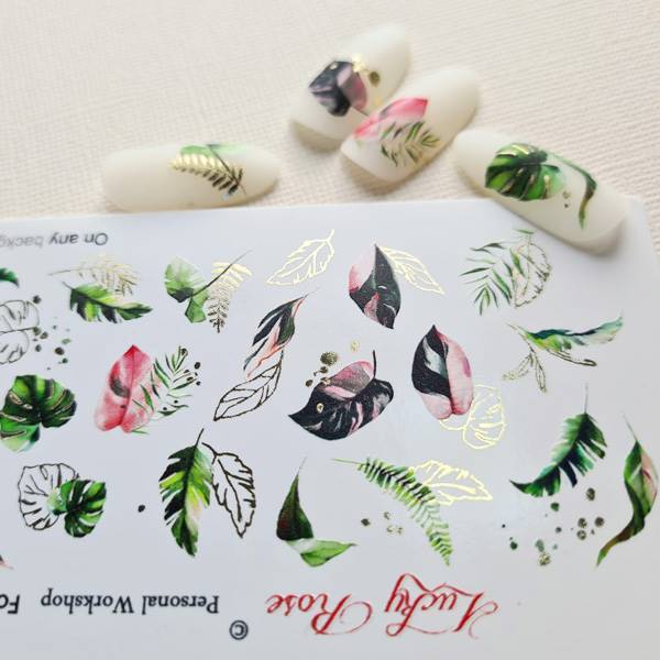 NAKLEJKI NA PAZNOKCIE SERIA FOIL COLOR GOLD-12