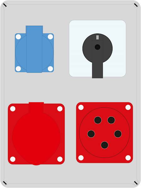 ELS wej:32/4 wyj:32/4 + 1x230V*10A + L-0-P IP44
