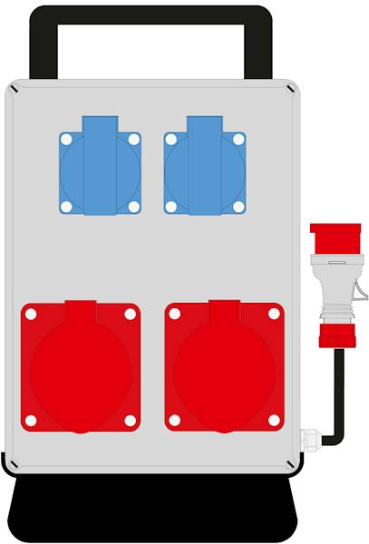 MaxiELO we:32/4 wy:2x32/4 2x230V*2x10A IP44 