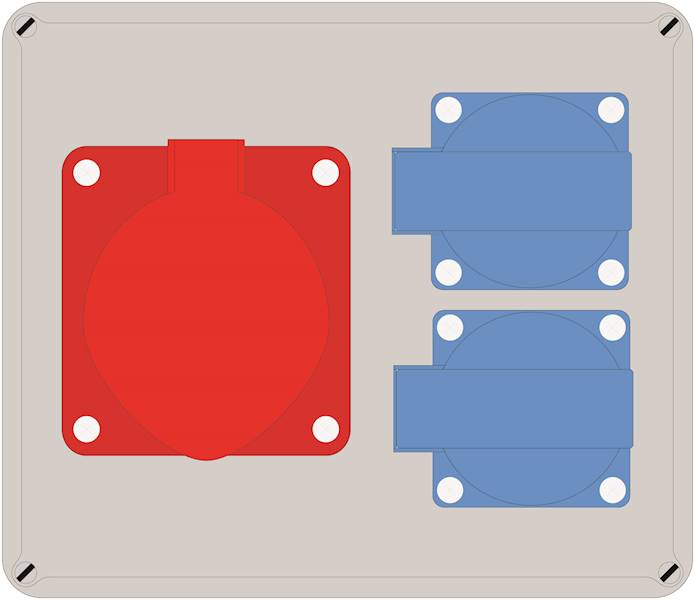 ELO 32/5 + 2x230V*2x10A IP44