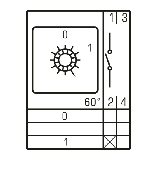 0-1 16A 1P w obudowie IP65 łącznik krzywkowy