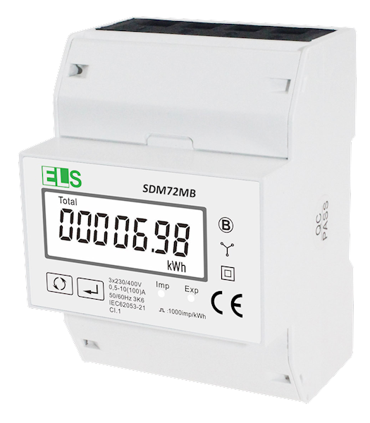 Licznik LCD 3-fazowy 100A 4-mod MODBUS MID