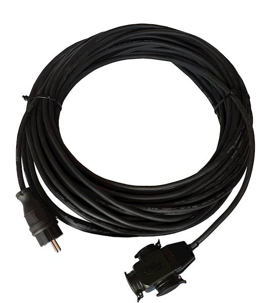 Przedłużacz 1F 30m OW3*2,5 wej:230V wyj:3x230V
