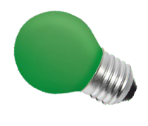 Żarówka kulka zielona B45 E27 25W