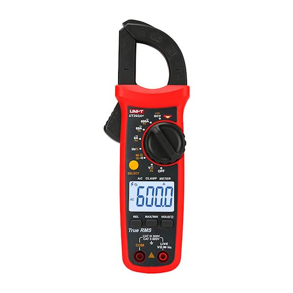 Miernik UT202A+ cęgowy 600A AC 600V AC/DC NCV + pojemność, częstotliwość