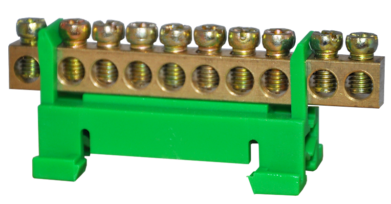 Ochronna 10x10mm² zielona listwa zaciskowa
