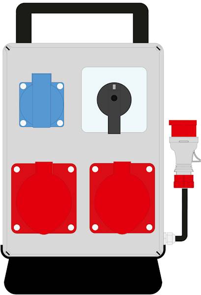 MaxiELO we:32/5 wy:2x32/5 1x230V wyłącznik TRG