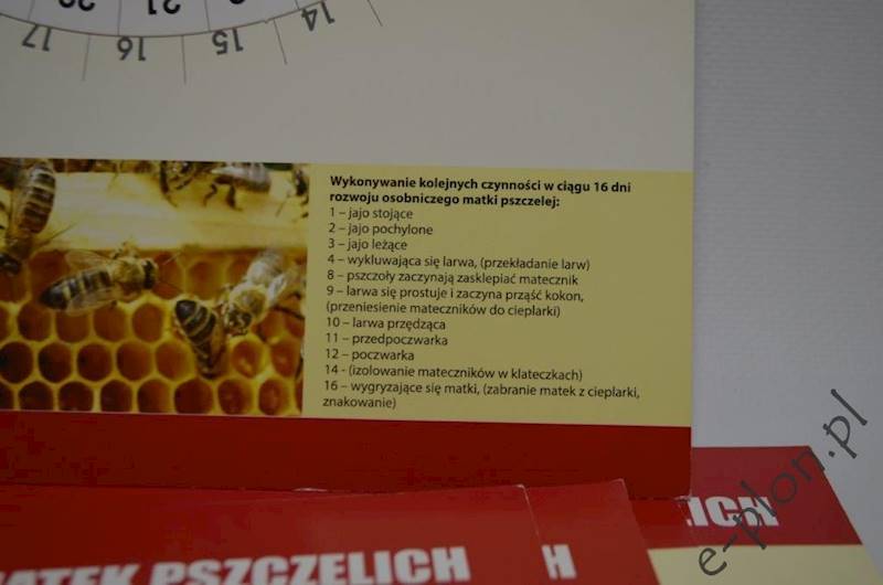 Kalendarz do wychowu matek pszczelich 50590
