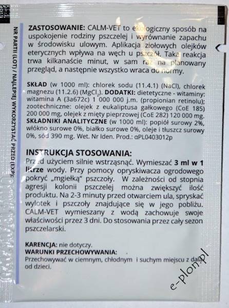 Calm-Vet, saszetka 3 ml / 1 litr wody