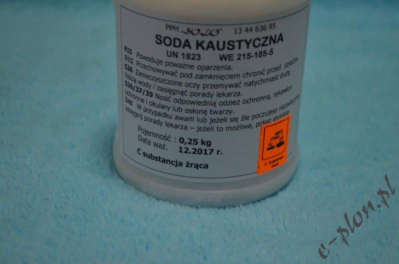 Soda kaustyczna 0,25 kg