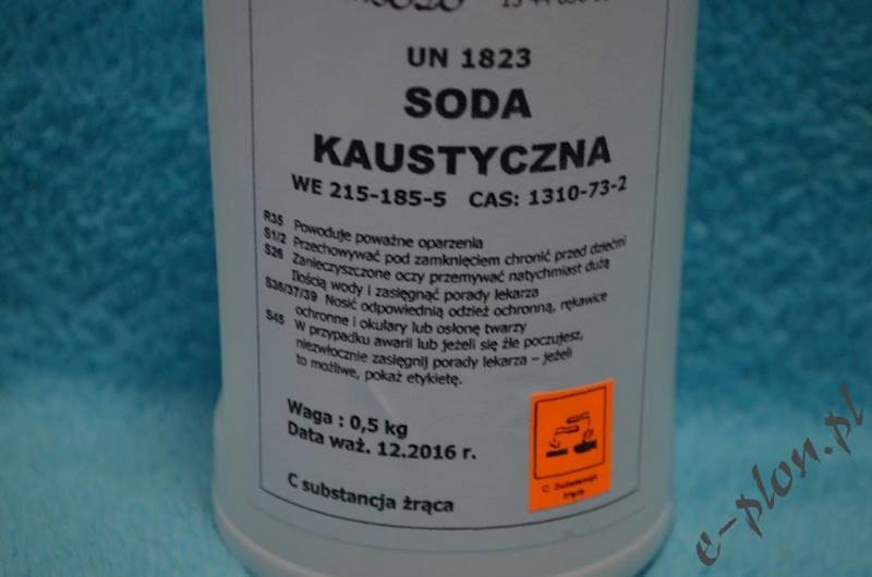 Soda kaustyczna 0,50 kg