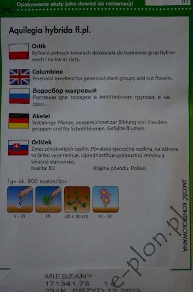 Orlik pełny mieszany 1g /Pol/