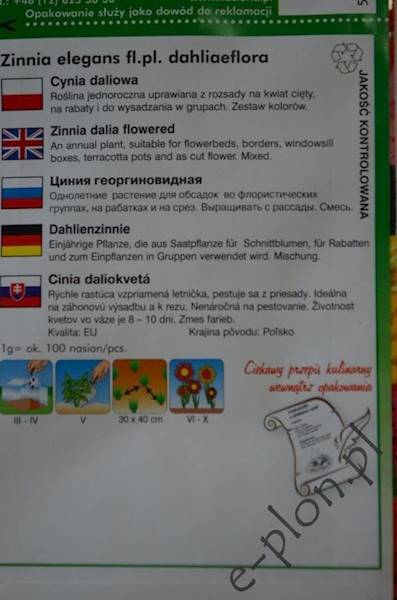 Cynia daliowa zestaw kolorów 1g /Pol/