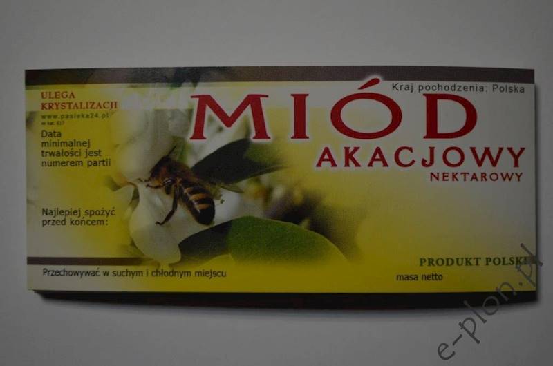 Etykieta samoprzylepna mała akacja E17
