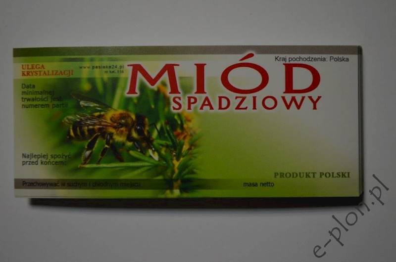 Etykieta samprzylepna mała spadz E16
