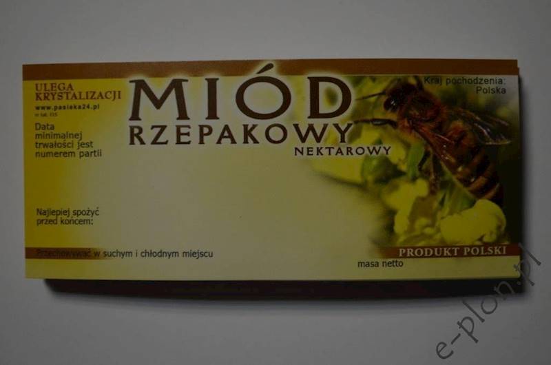 Etykieta samoprzylepna mała rzepak, E15