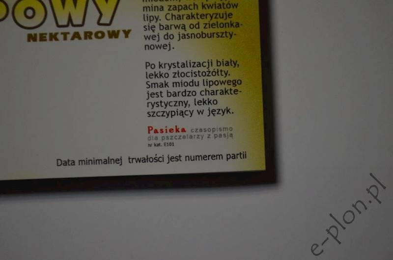 Etykieta samoprzylepna duża lipa E101