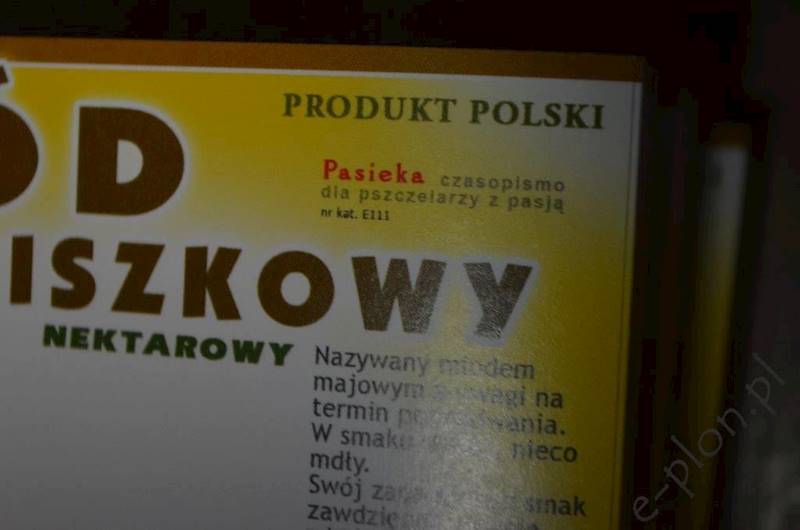 Etykieta samoprzylepna duża mniszkowy E111