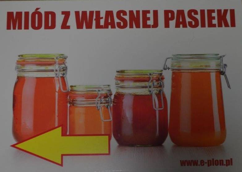 Tabliczka A5 "Miód z własnej pasieki" - wzór T23