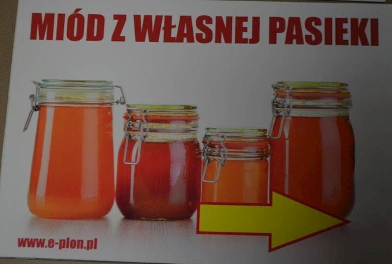 Tabliczka A4 "Miód z własnej pasieki" - wzór T33