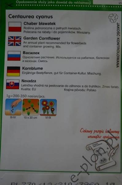 Chaber Bławatek 1g/PL/