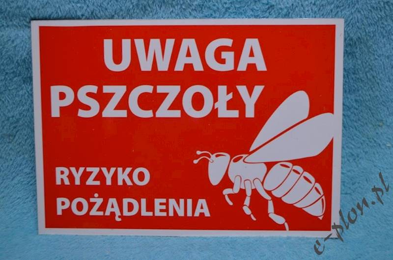 Tabliczka A3 "Uwaga pszczoły" - wzór T54