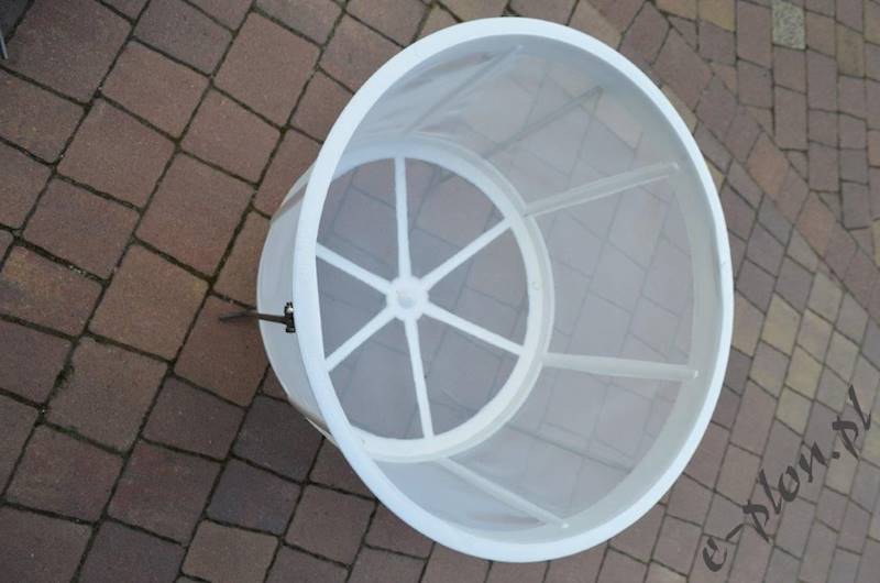 Sito cylindryczne plastik + stojak / kpl / duże